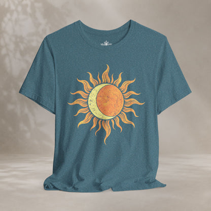 Celestial Balance Sun & Moon Boho Tee