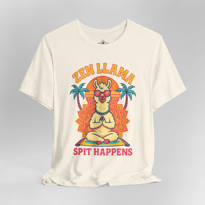 A Zen Llama – Spit Happens Tee