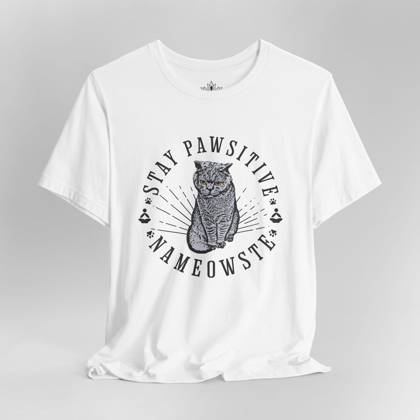 Stay Pawsitive Nameowste – Funny Cat Yoga Men Tee