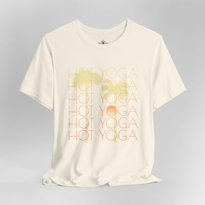 Hot Yoga Vibes - Palm Sunset Tee