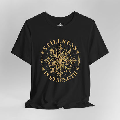 Golden Winter Mandala - Stillness is Strength Tee