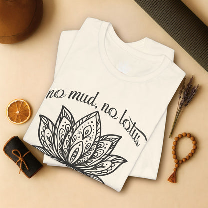 No Mud No Lotus - Mandala Art Yoga Tee