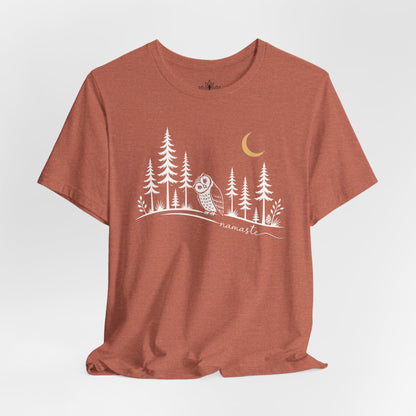 Namaste Forest Owl Tee