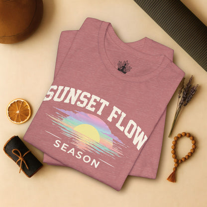 Retro Pastel Sunset Flow Season Tee