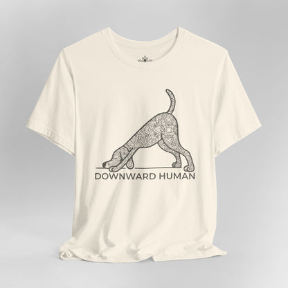 Downward Human – Mandala Dog Yoga Tee
