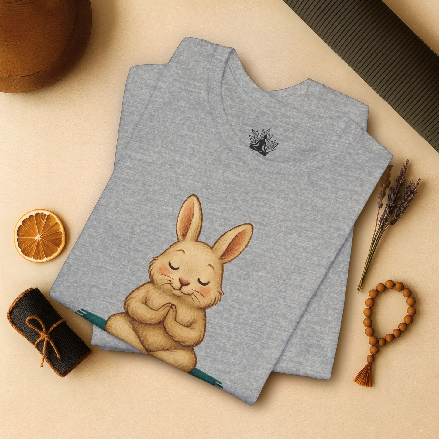 Meditating Bunny – Peaceful Namaste Tee