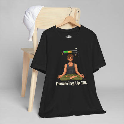 Powering Up IRL - Pixel Art Yogi Men Tee