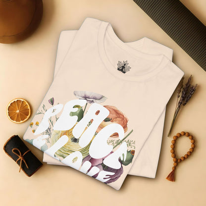 Peace & Love – Retro Boho Floral Tee