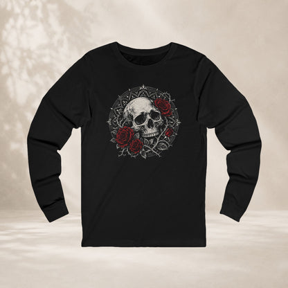 Skull & Roses Mandala Long Sleeve Tee