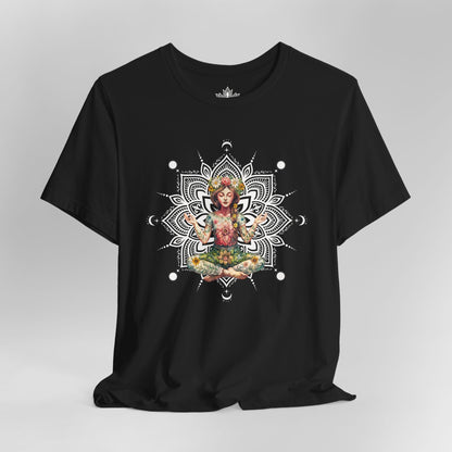 Boho Méditation Fleurie – Posture du Lotus Botanique
