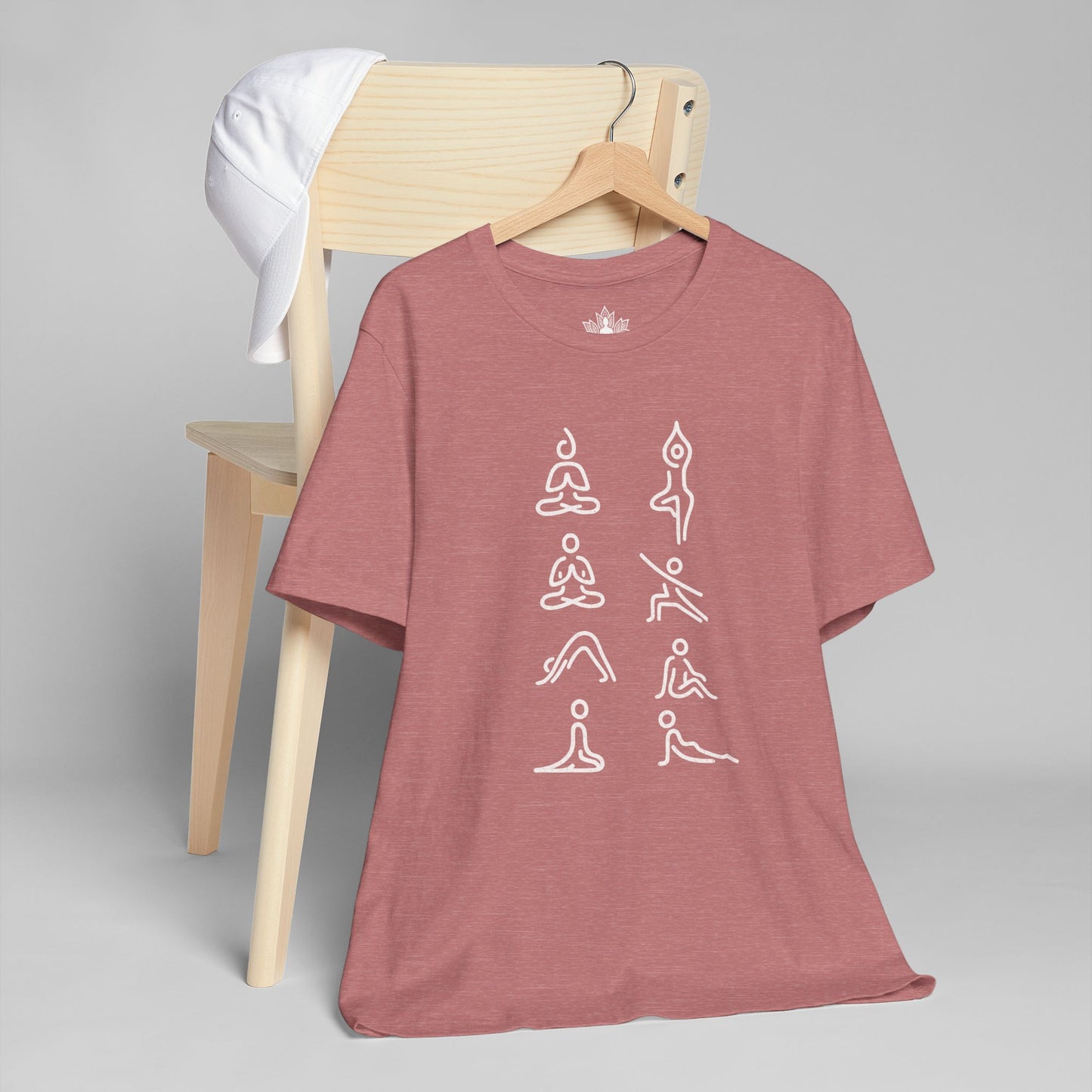 Minimalist Yoga Poses – Mindful Line Art Men Tee
