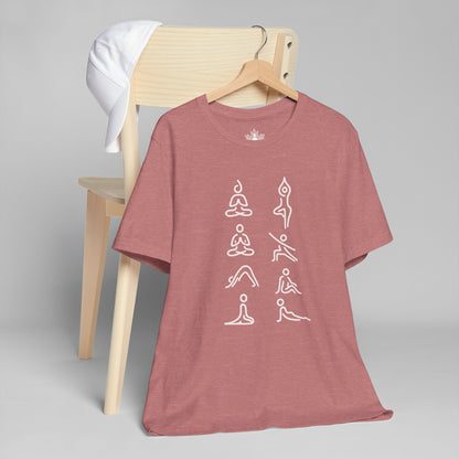 Minimalist Yoga Poses – Mindful Line Art Men Tee
