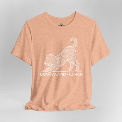 Downward Human – Mandala Labradoodle Dog Yoga Tee