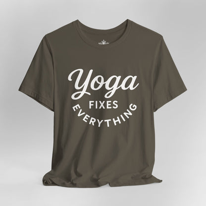 Yoga Fixes Everything – Minimalist Yoga Graphic Tee