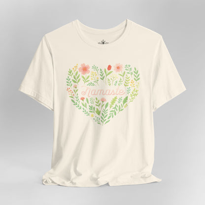 Namaste Floral Heart – Yoga Spirit Tee