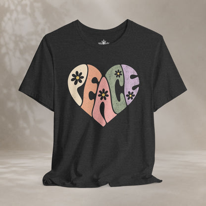 Retro Peace Heart Tee
