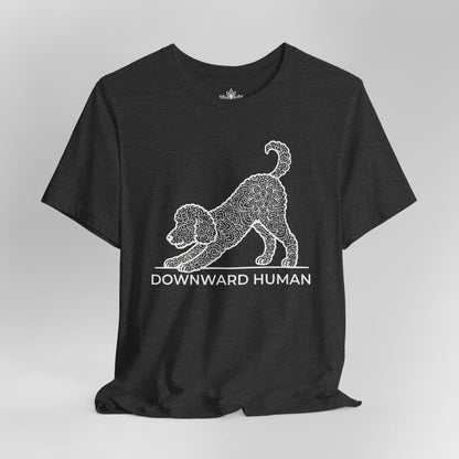 Downward Human – Mandala Labradoodle Dog Yoga Tee