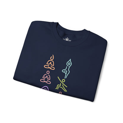 Line Art Yoga Poses Sweatshirt