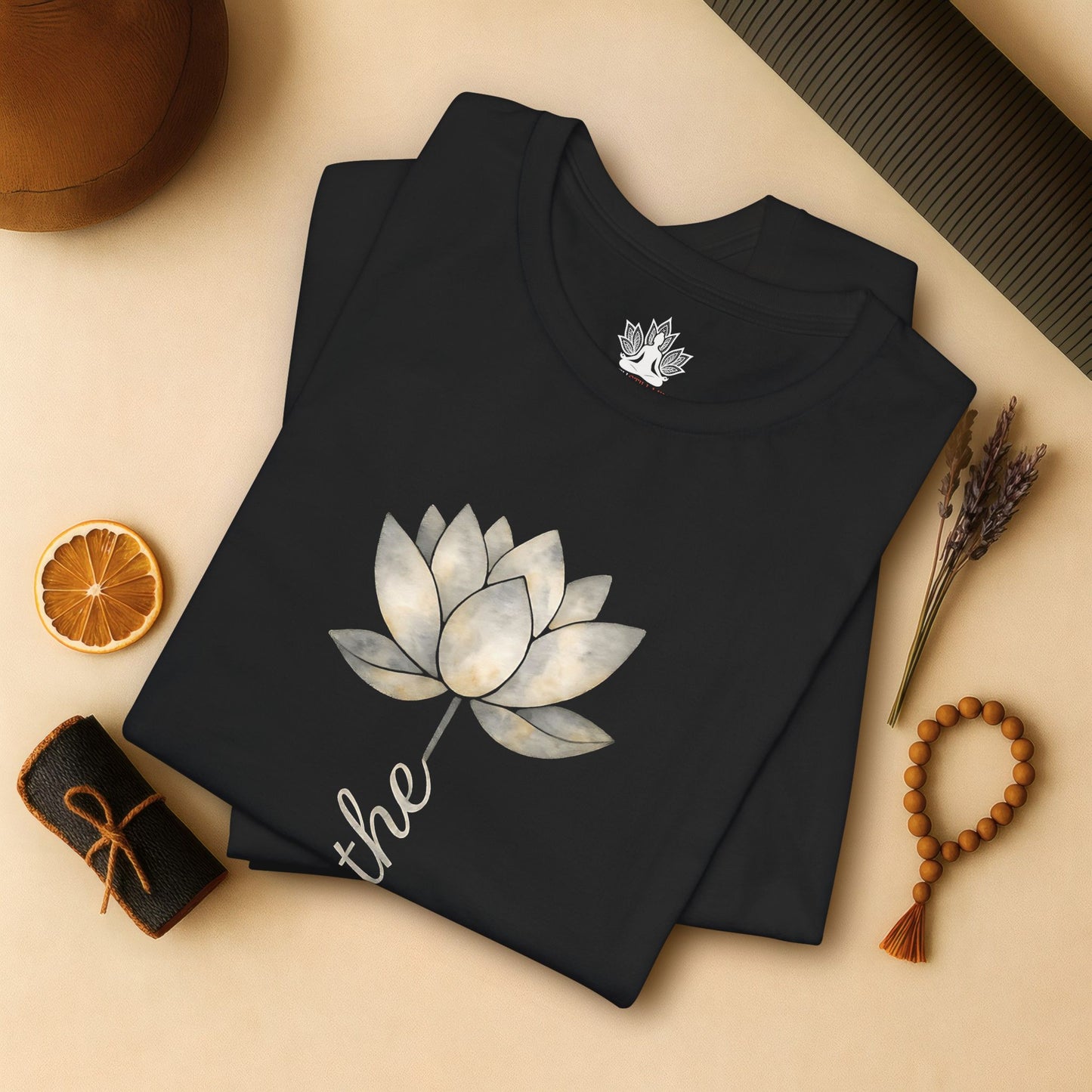 Breathe - White Lotus Bloom Tee
