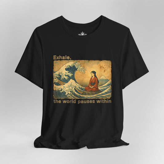 Exhale – Mindful Japanese Wave Men Tee