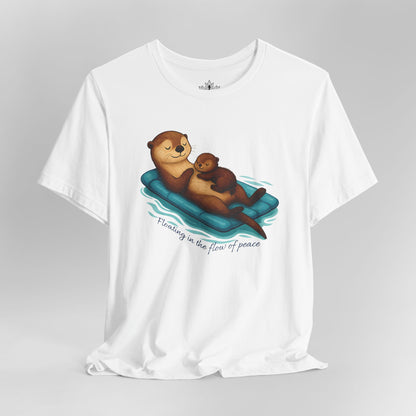 Floating Otters – Cute Zen Mama Tee