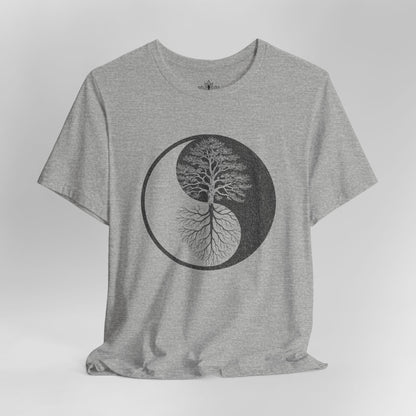 Yin Yang Tree of Balance - Spiritual Nature Men Yoga Tee