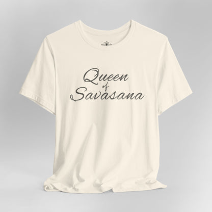 Queen of Savasana Luxe – Classic Yoga Minimalist Tee