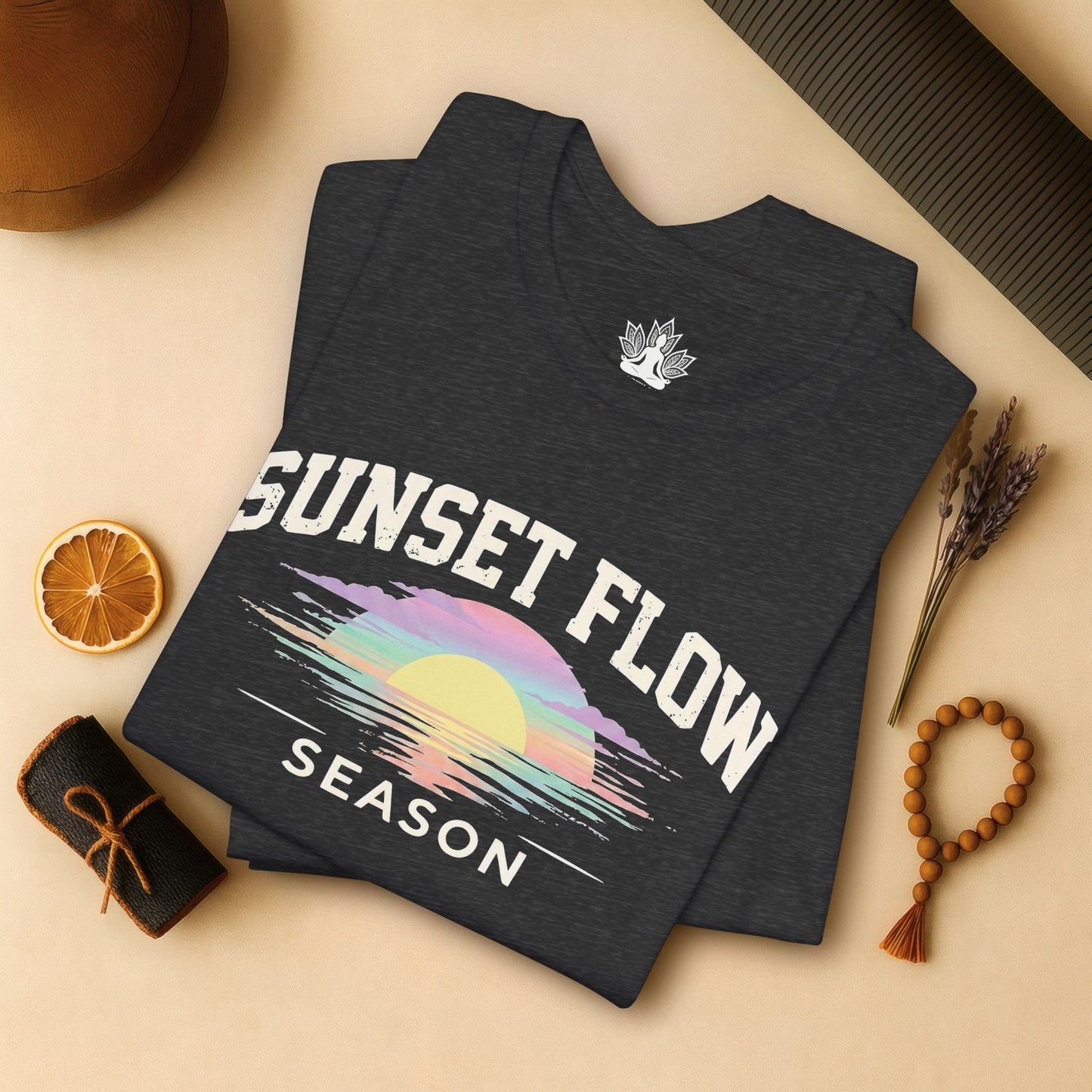 Retro Pastel Sunset Flow Season Tee