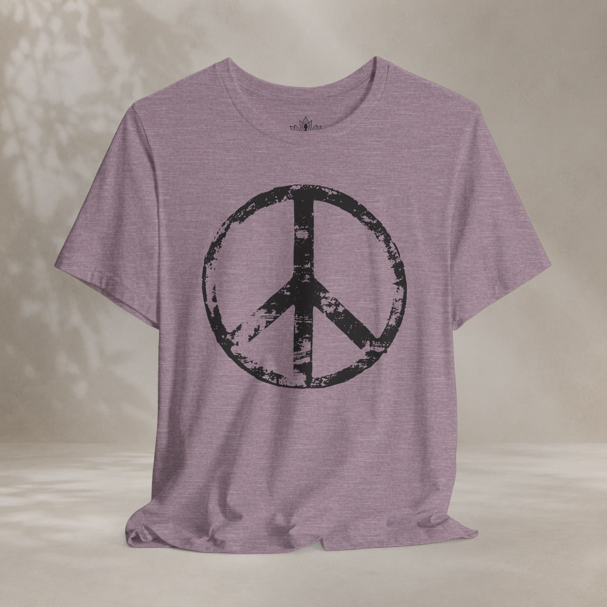 Vintage Peace Symbol Black Print Tee
