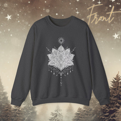 Sacred Lotus Mandala – Mindful Yoga Sweatshirt
