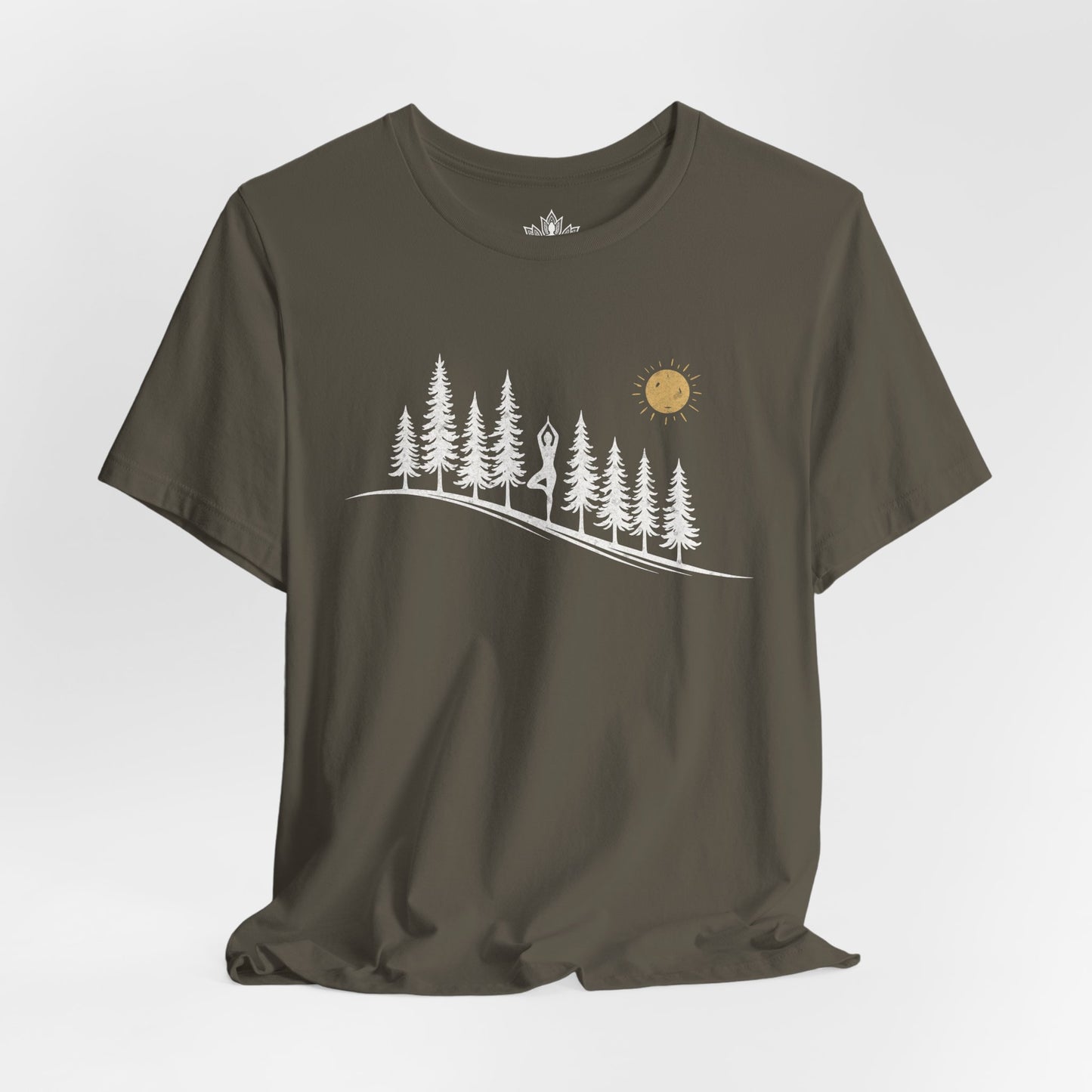 Forest Tree Pose Yoga – Balance in Nature Tee