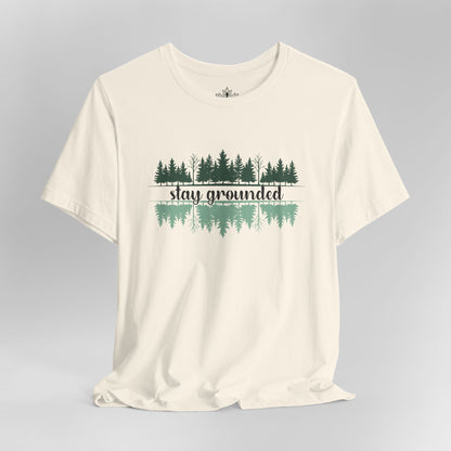 Stay Grounded – Mindful Forest Reflection Men Tee