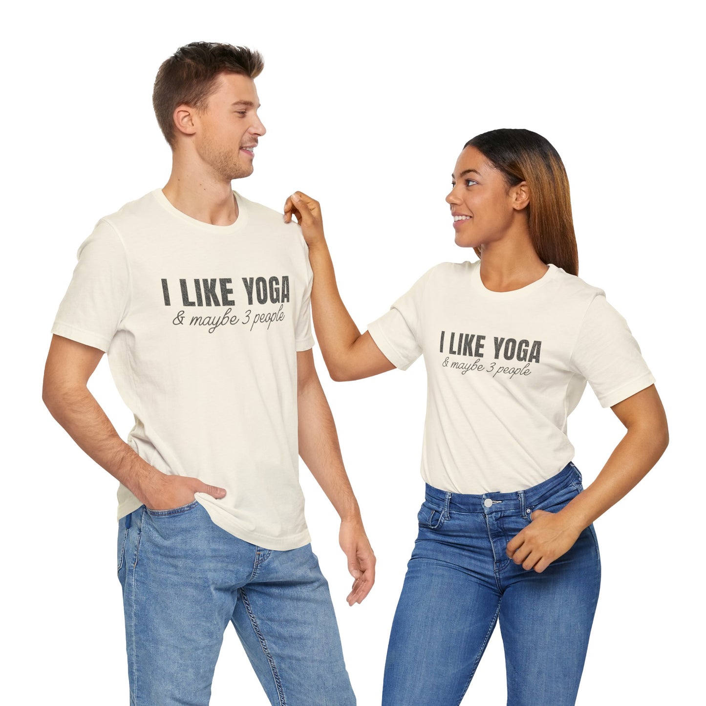 I Like Yoga & Maybe 3 People - Funny Men Tee