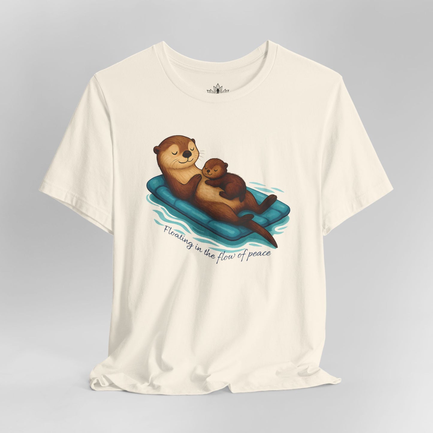 Floating Otters – Cute Zen Mama Tee