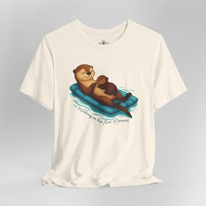 Floating Otters – Cute Zen Mama Tee