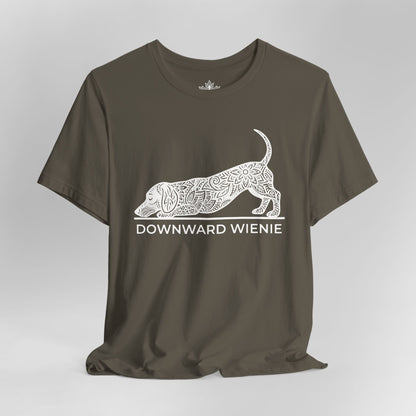 Downward Wienie Dog Pose – Funny Mandala Sausage Dog Tee