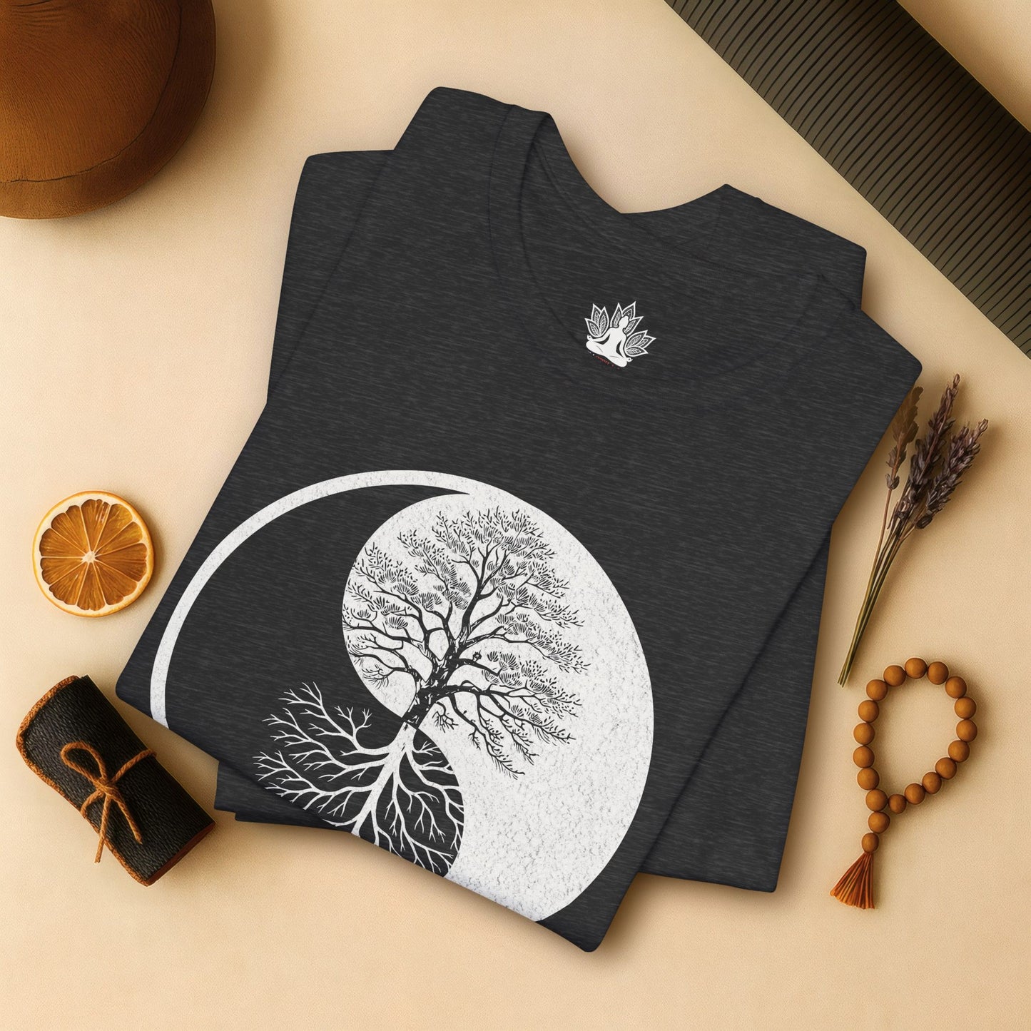 Yin Yang Tree of Balance - Spiritual Nature Men Yoga Tee