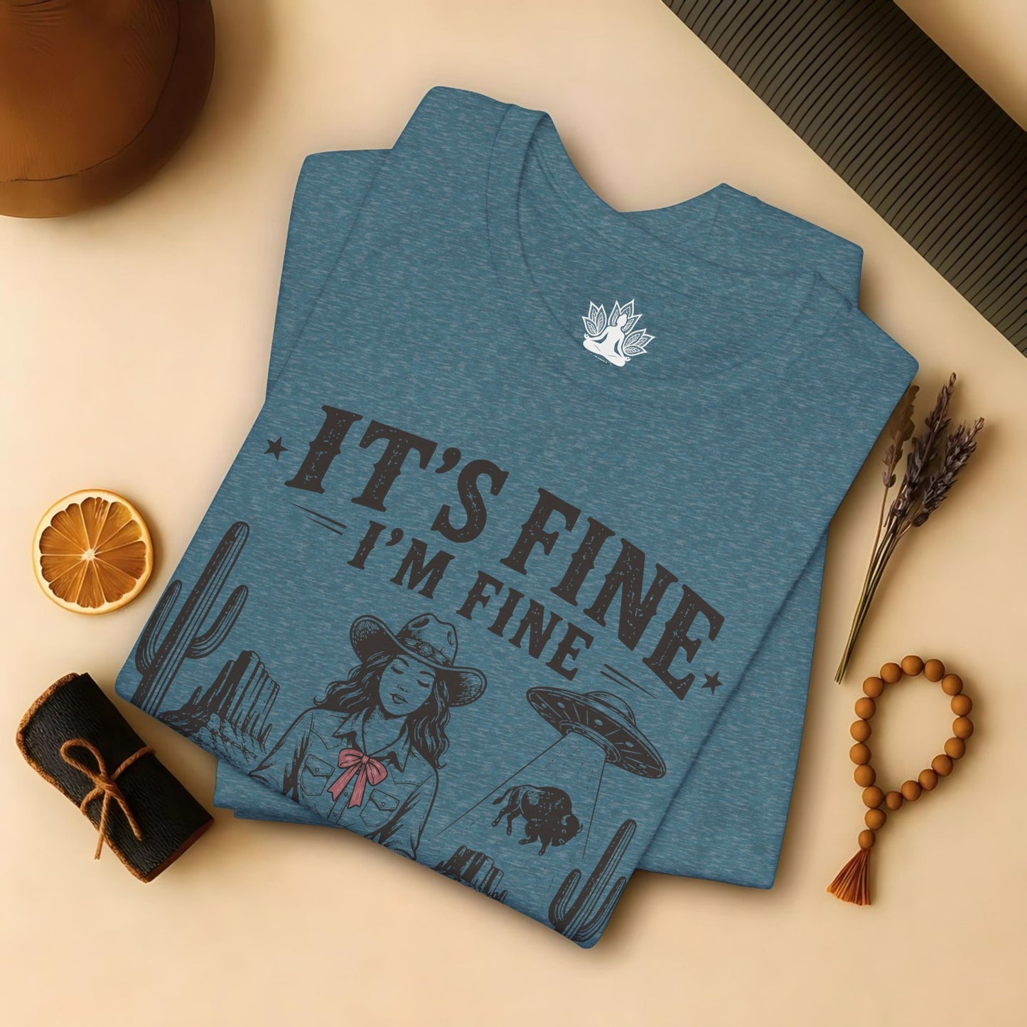 Everything Is Fine Cowgirl UFO Tee