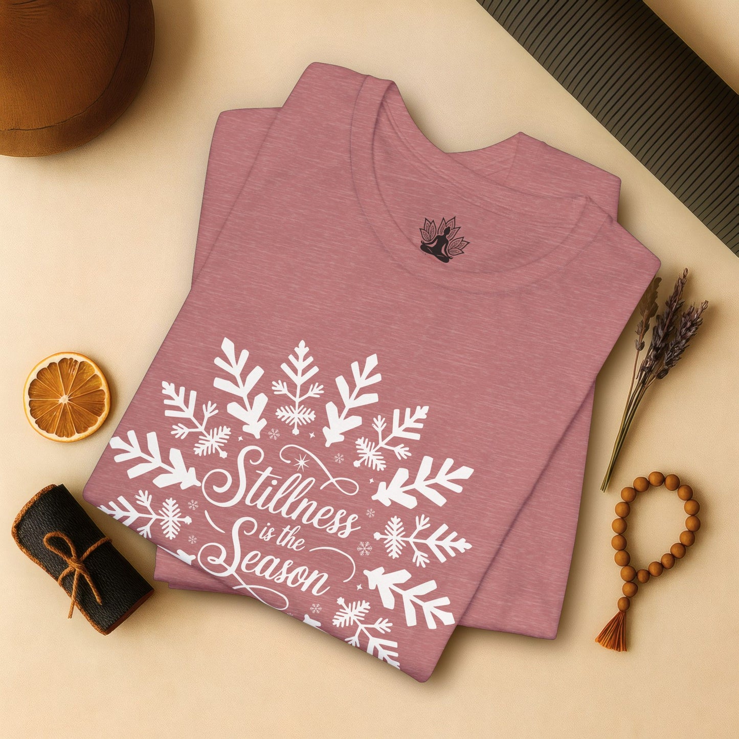 Stillness Is the Season - Mindful Winter Snowflake Tee