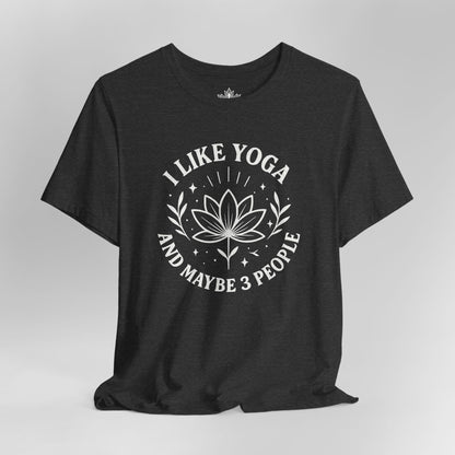 I Like Yoga & Maybe 3 People – Lotus Graphic Tee