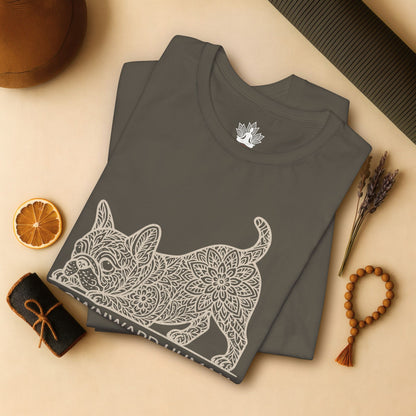 Frenchie Mandala – Downward French Bulldog Tee