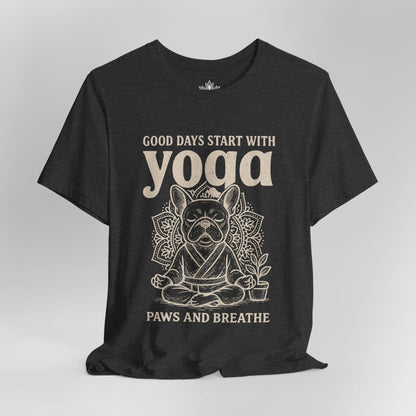 French Bulldog Yoga - Good Vibes Men Tee