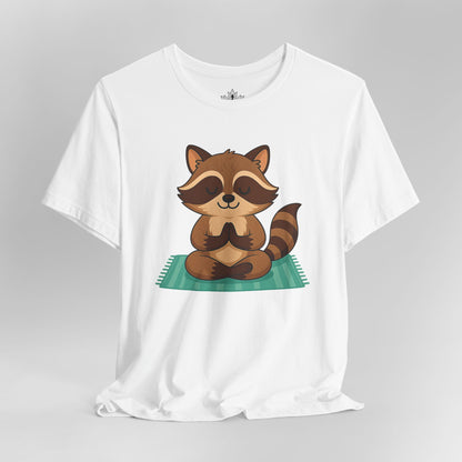 Meditating Raccoon – Lotus Pose Animal Tee