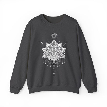 Sacred Lotus Mandala – Mindful Yoga Sweatshirt