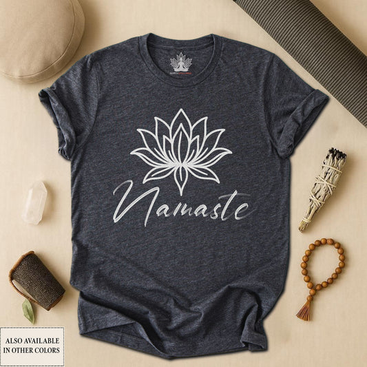 Namaste Lotus Tee – Yoga Minimalist