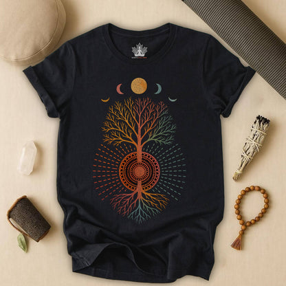 Mystic Roots Rising - Lunar Mandala Tee