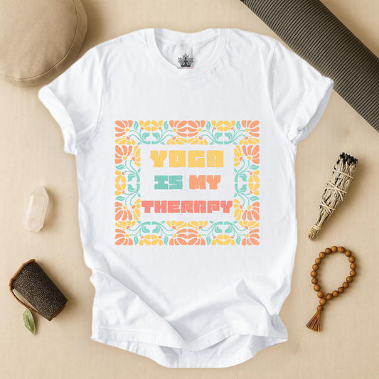Yoga Is My Therapy – Floral Frame Tee