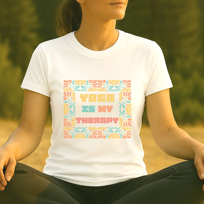 Yoga Is My Therapy – Floral Frame Tee