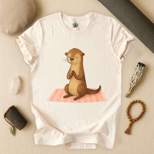 Peaceful Otter – Mindful Lotus Pose Tee