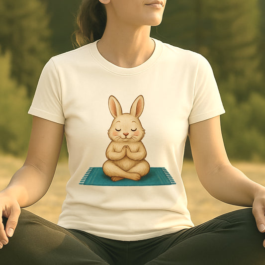 Meditating Bunny – Peaceful Namaste Tee
